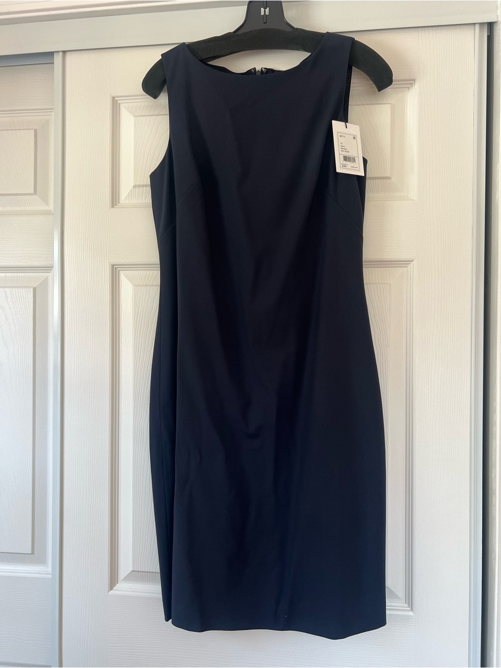 Theory Navy Sleeveless Sheath Dress
